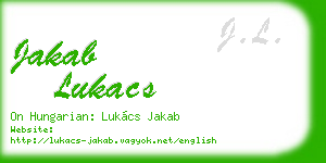 jakab lukacs business card